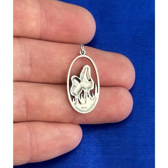 Sterling Silver Morel Mushroom Charm, Silver Morel Mushroom Charm - Picture 2 of 4